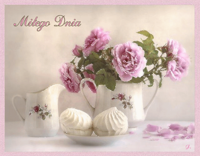 Miłego dnia bukiet kwiatów różowych w wazonie